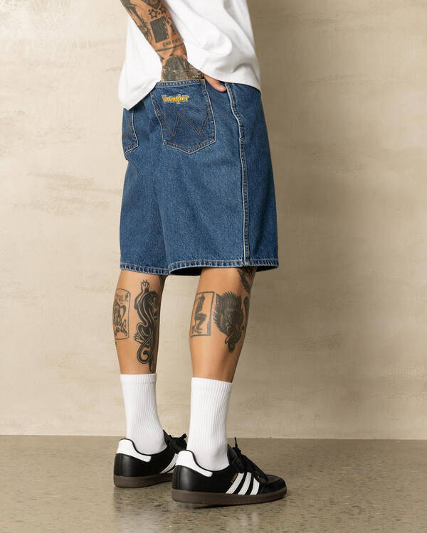 Wrangler Steezy Baggy Denim Shorts for Mens