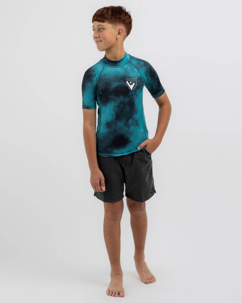 Skylark Boys' Emerged Short Sleeve Rash Vest for Mens