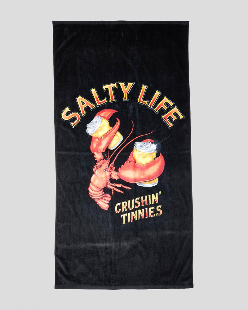 Salty Life Crushin Tinnies Towel for Mens