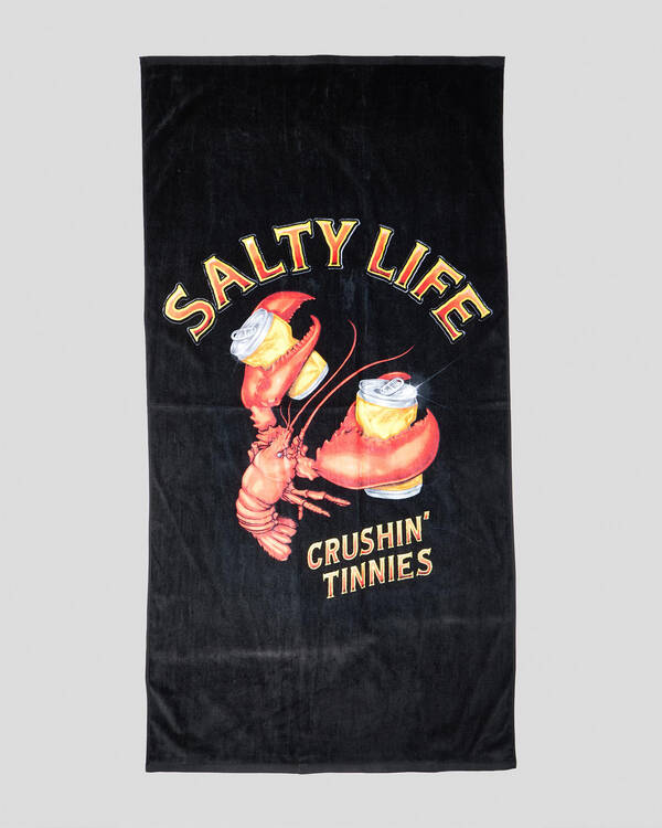 Salty Life Crushin Tinnies Towel for Mens