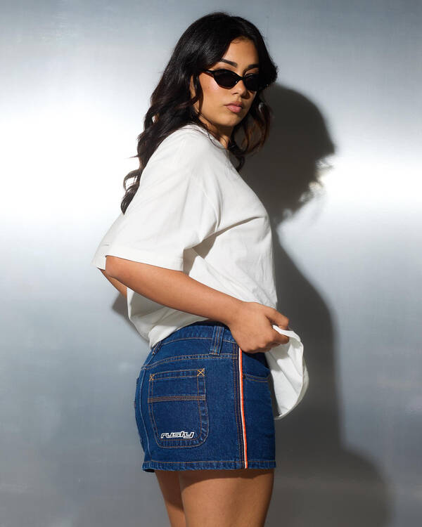 Rusty Flip Mommy Low Rise Mini Denim Skirt 2.0 for Womens