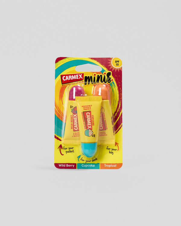 Carmex Mini Tube Fun 3 Pack for Unisex