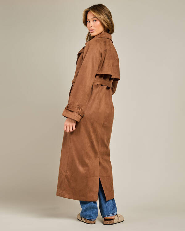 Pink Diamond Frankie Faux Suede Coat for Womens