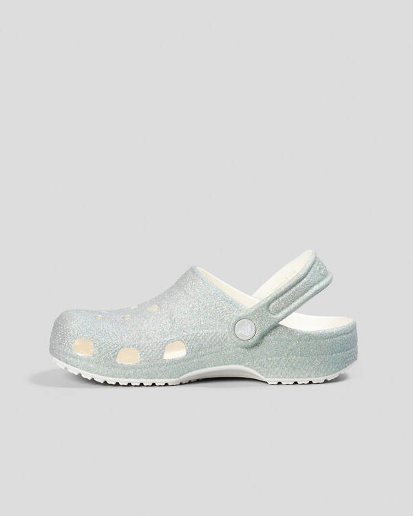 Crocs Kids' Classic Glitter Clogs for Unisex