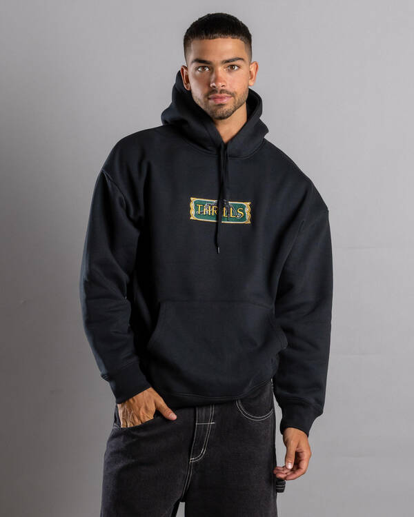 Thrills Behind It All Slouch Hoodie for Mens