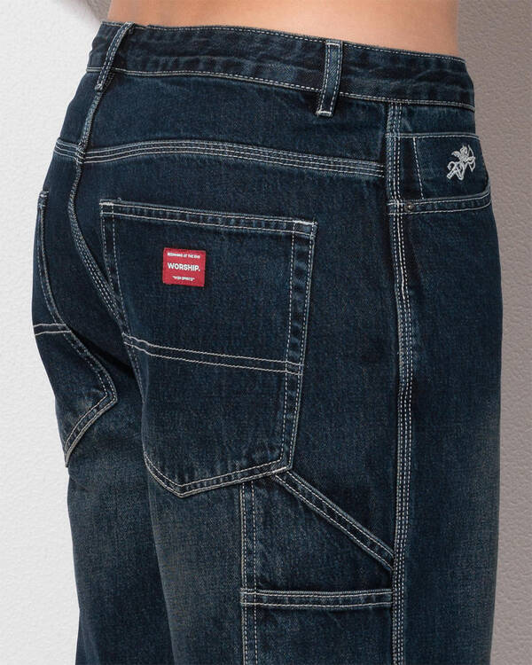 Worship Supplies Carpenter Jean Shorts for Mens