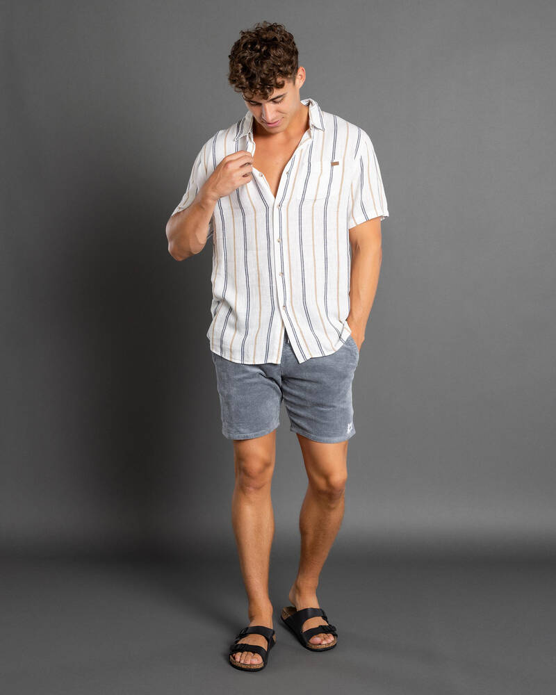 Skylark Texture Elastic Waist Shorts for Mens