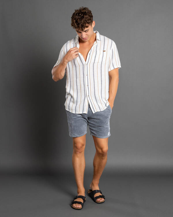 Skylark Texture Elastic Waist Shorts for Mens