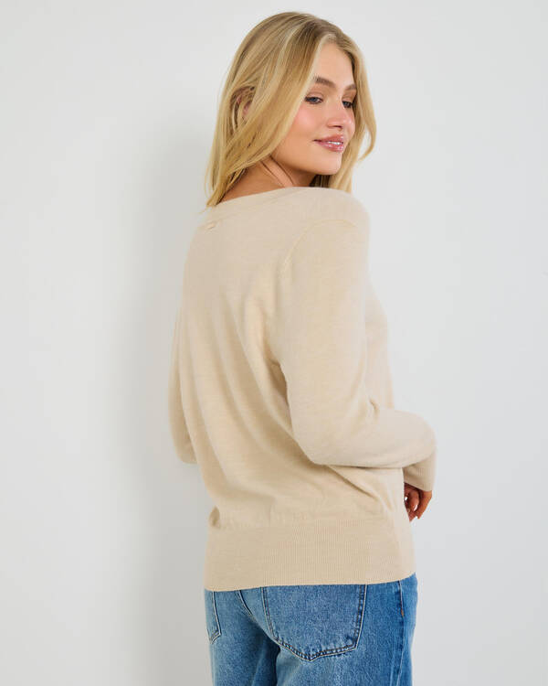 Mooloola Lydia V Neck Knit Jumper for Womens