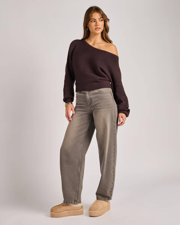 Ava And Ever Ophelia Off Shoulder Knit Jumper for Womens