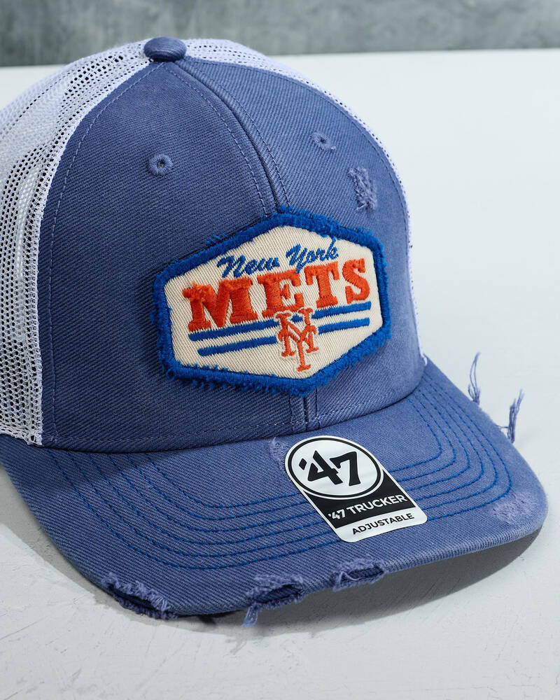 Forty Seven New York Mets Well Worn Hitch Trucker Cap for Mens