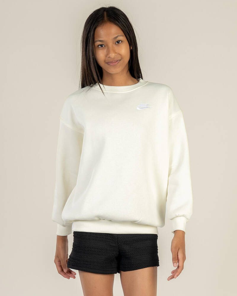Nike Girls' Oversized Crew Sweater for Womens