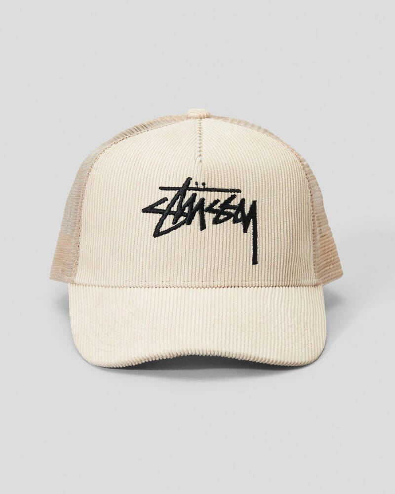 Stussy Stock Cord Trucker Cap for Womens