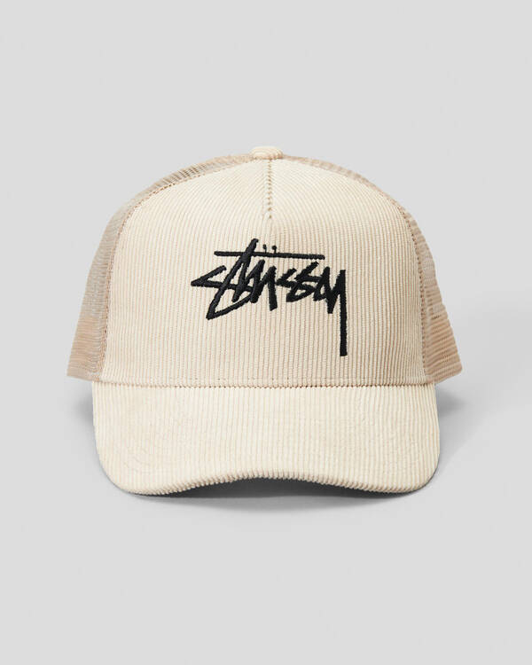 Stussy Stock Cord Trucker Cap for Womens