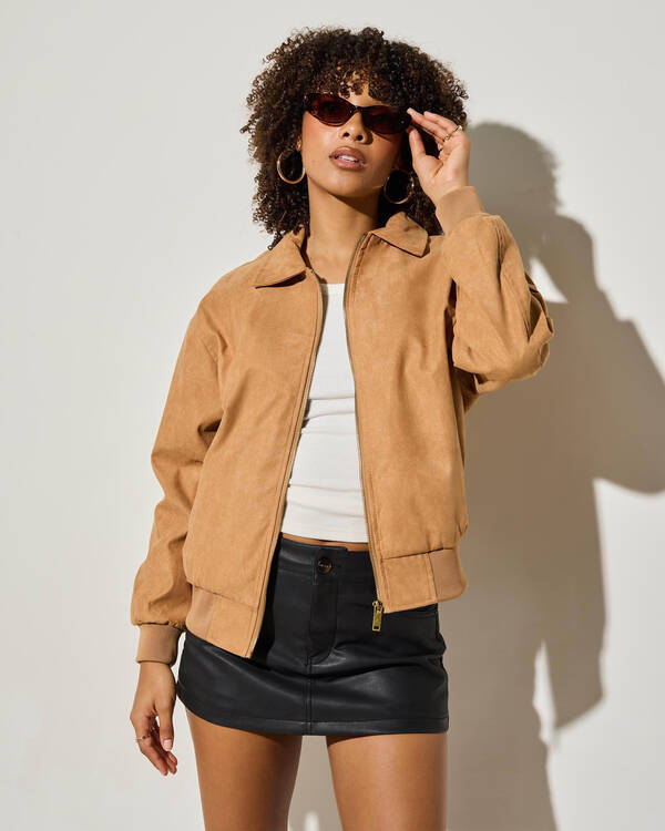 Ava And Ever Dune Faux Suede Jacket for Womens