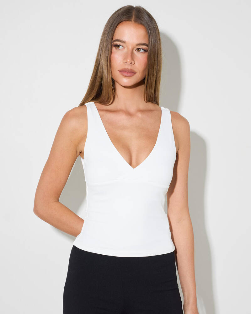 Ava And Ever V Neck Crossover Tank Top for Womens