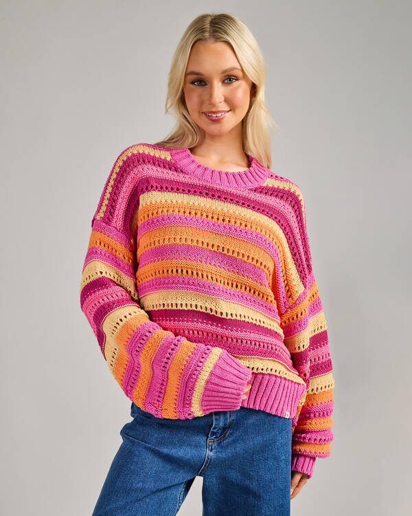 Rip Curl Neon Isles Cotton Stripe Jumper for Womens