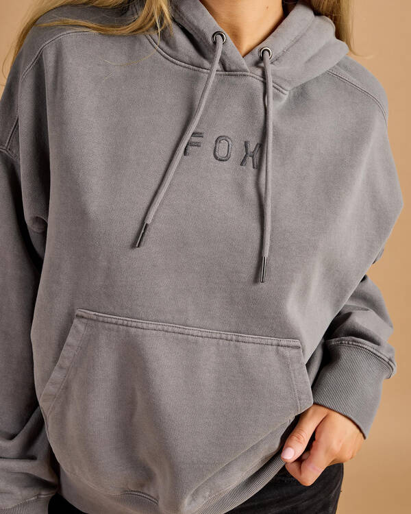 Fox Wordmark Fleece Pullover Hoodie for Womens