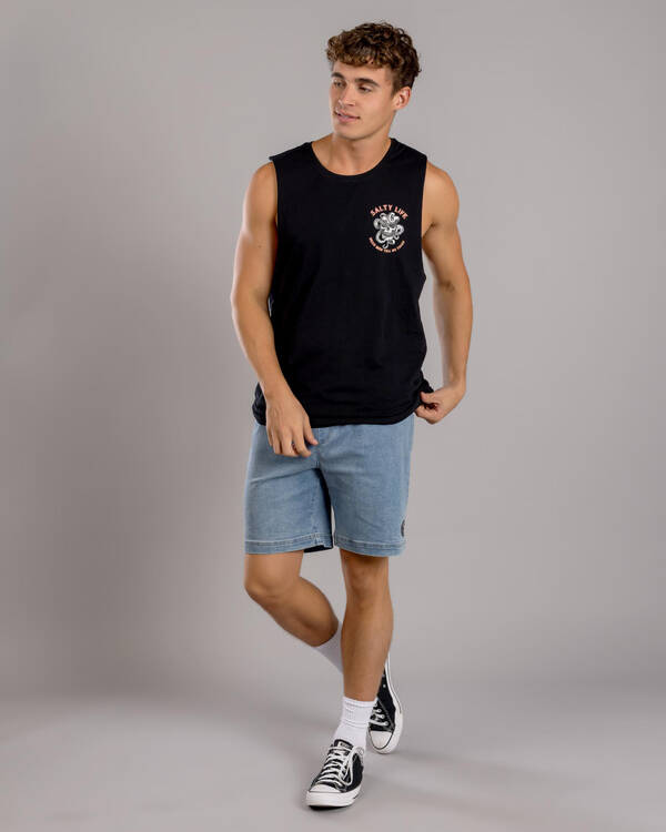 Salty Life Comprise Elastic Waist Shorts for Mens
