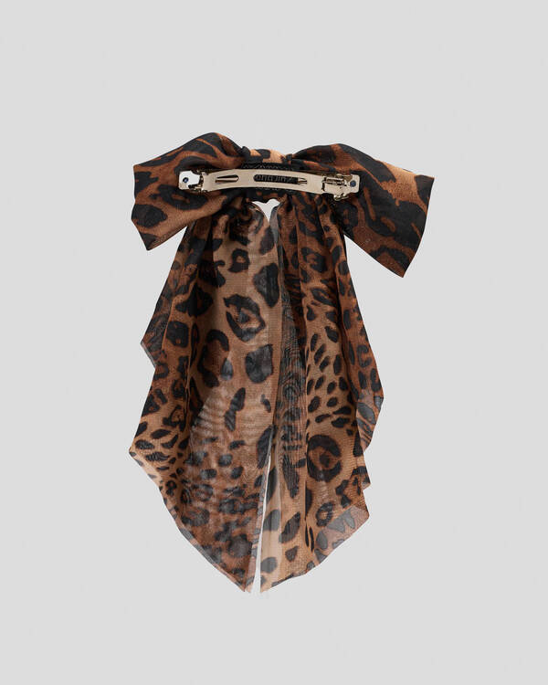 Karyn In LA Leopard Hair Bow Clip for Womens