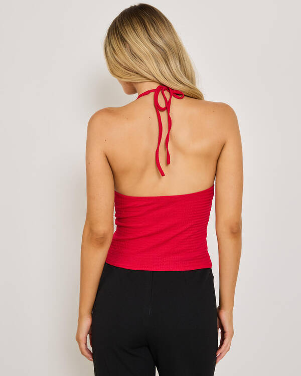 Ava And Ever Tamara Split Front Halter Top for Womens