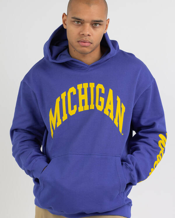 NCAA Michigan Arched Puff Print Hoodie for Mens