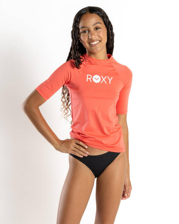Roxy Girls' Essential Short Sleeve Rash Vest for Womens