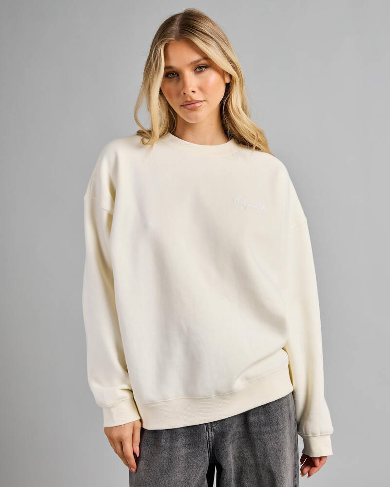 Rip Curl Surf Puff Heritage Crewneck Sweatshirt for Womens