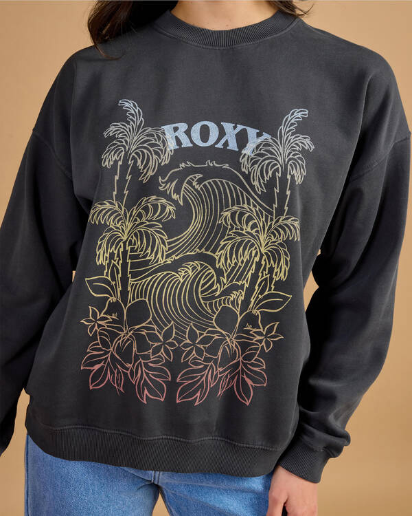 Roxy Lineup Oversized Crew Neck Sweatshirt for Womens