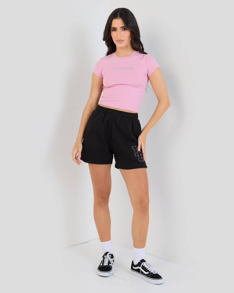 Playboy Diamante` Baby Tee for Womens