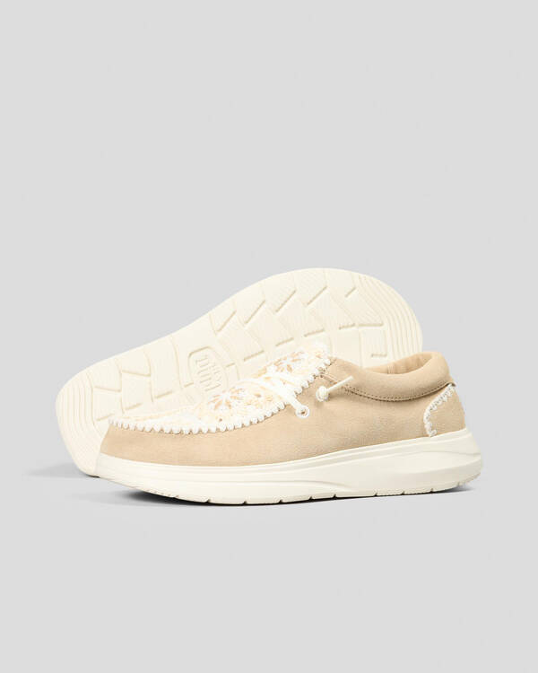 HEYDUDE Wendy COMF Suede Shoes for Womens