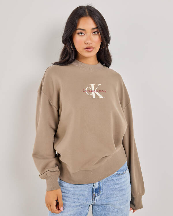 Calvin Klein Monologo Crewneck Sweatshirt for Womens