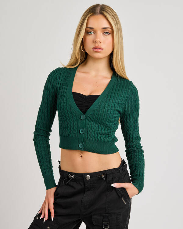 Ava And Ever Francesca Crop Knit Cardigan for Womens