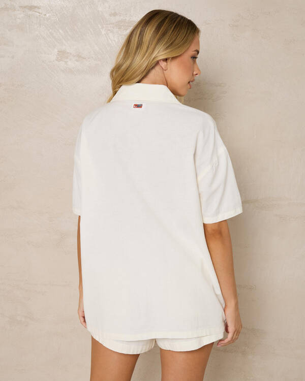 RVCA Lauryn Button Up Short Sleeve Shirt for Womens