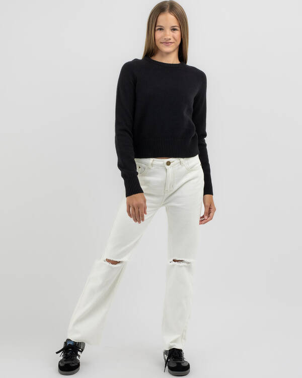 Mooloola Girls' Basic Crew Neck Knit Jumper for Womens