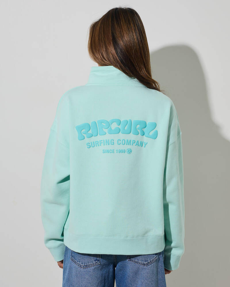 Rip Curl Surf Puff Quarter Zip Sweatshirt for Womens