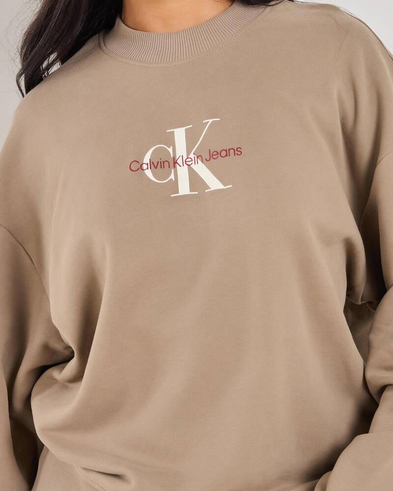 Calvin Klein Monologo Crewneck Sweatshirt for Womens