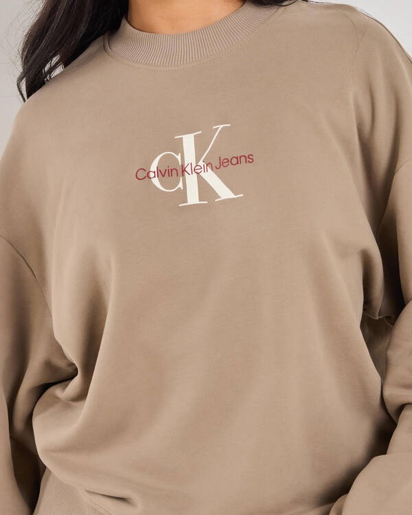Calvin Klein Monologo Crewneck Sweatshirt for Womens