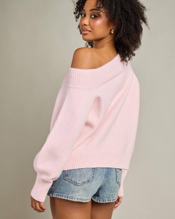 Paper Heart Magnolia Off Shoulder Knit for Womens