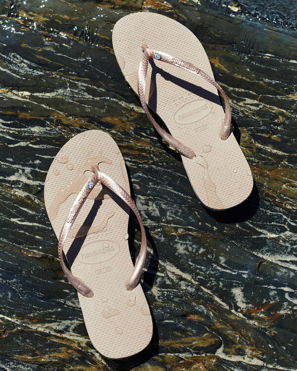 Havaianas Slim Crystal Thongs for Womens