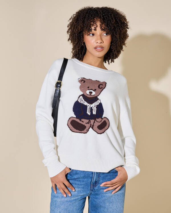 Mooloola Teddy Bear Knit Jumper for Womens