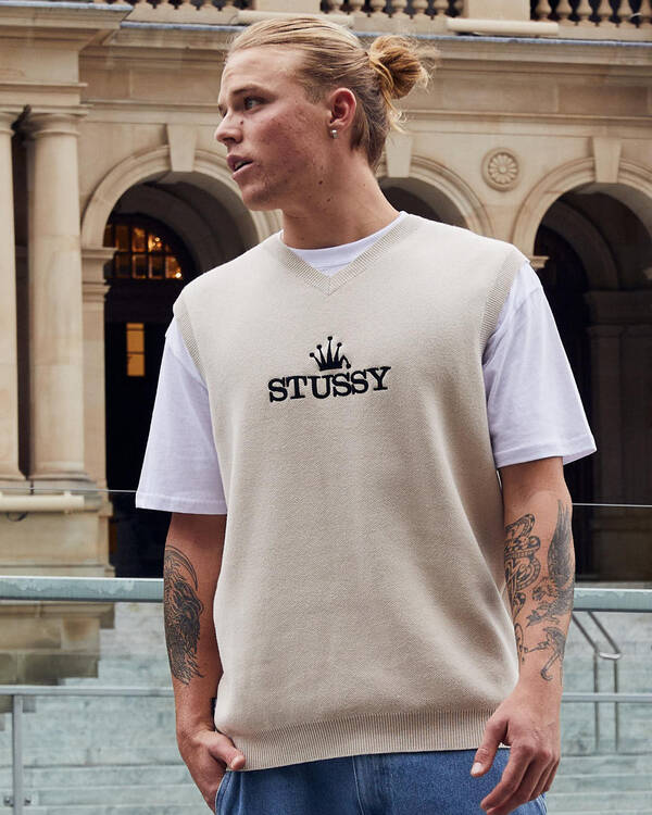 Stussy Glamour Knit Vest for Mens