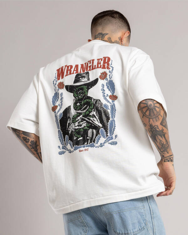 Wrangler Cactus Cowboy Boxcar T-Shirt for Mens