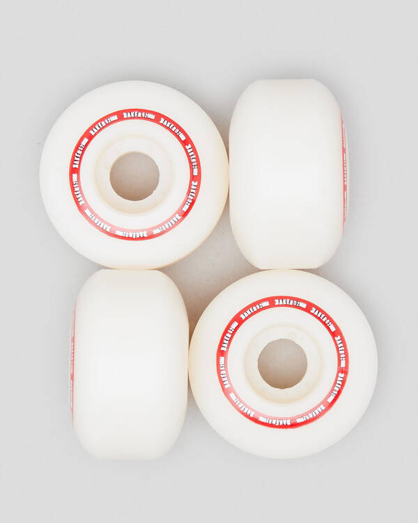 Baker Skateboards Red Stripe 52mm Wheels for Mens