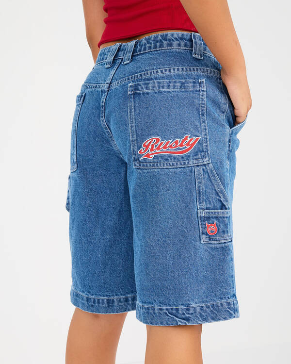 Rusty Billie Low Rise Carpenter Shorts for Womens
