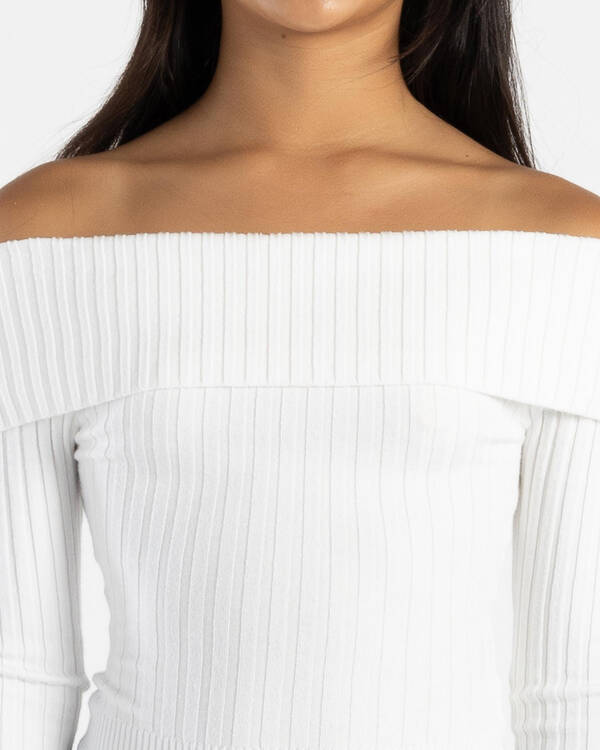 Ava And Ever Girls' Ari Off Shoulder Knit Top for Womens
