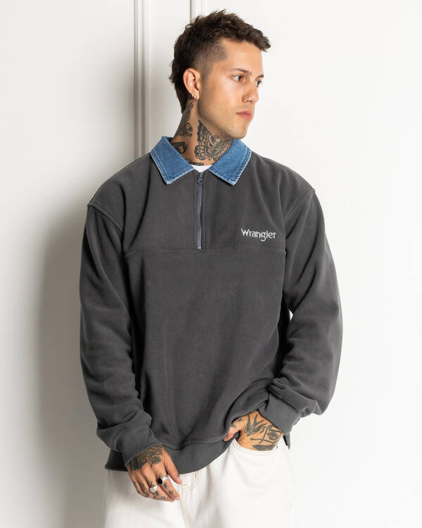 Wrangler Collar Qtr-Zip Polar Fleece for Mens