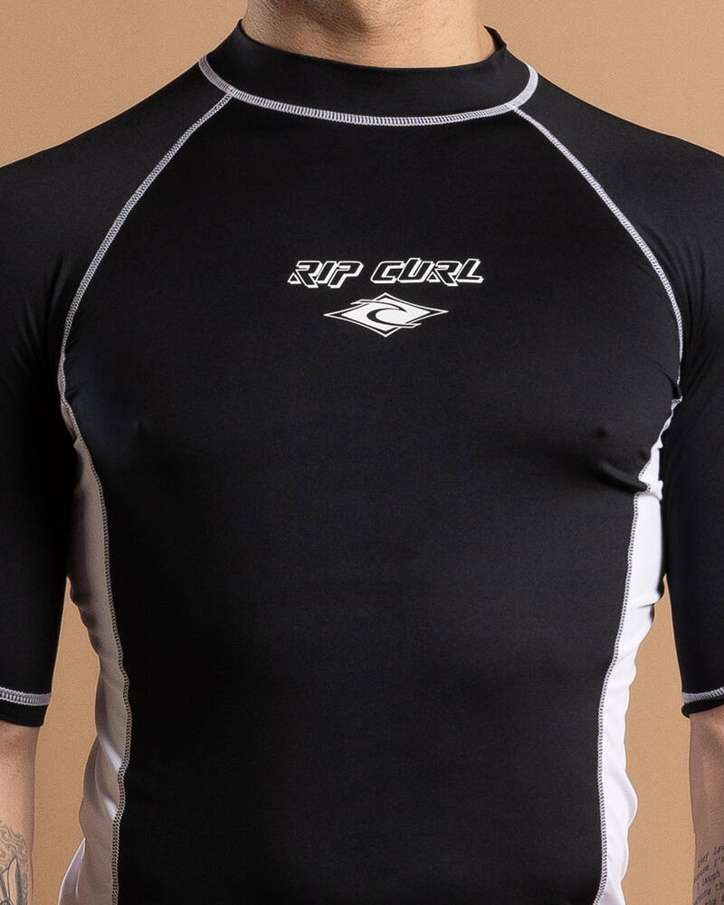 Rip Curl Fade Out Short Sleeve Rash Vest for Mens