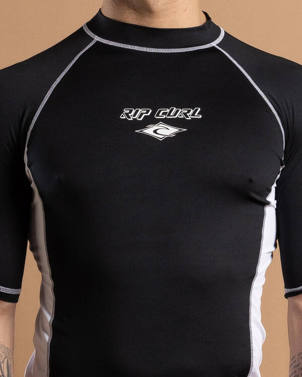 Rip Curl Fade Out Short Sleeve Rash Vest for Mens