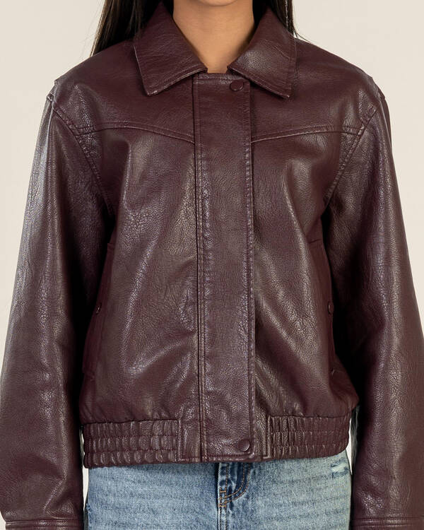 Ava And Ever Girls' Rebel Faux Leather Jacket for Womens